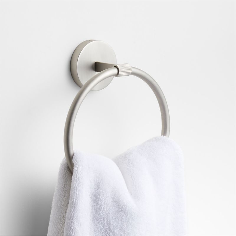 Modern Fluted Brushed Nickel Bathroom Hand Towel Ring added by Spoak Member