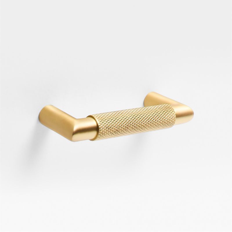 Modern Knurled 3" Brushed Brass Cabinet Pull added by Spoak Member