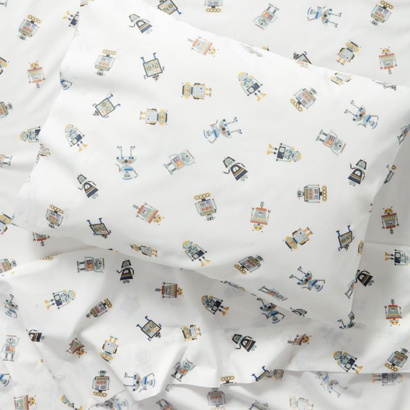 Stay Cool Modern Robot Organic Cotton Kids Twin Sheet Set added by Spoak Member