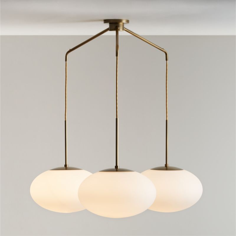 Moon Brass and Glass 3-Light Chandelier added by Spoak Member