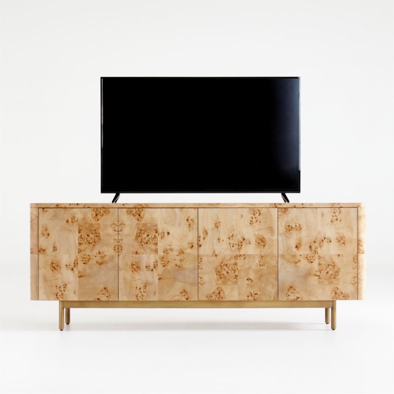 Mota 80" Natural Burl Wood Storage Media Console added by Spoak Member