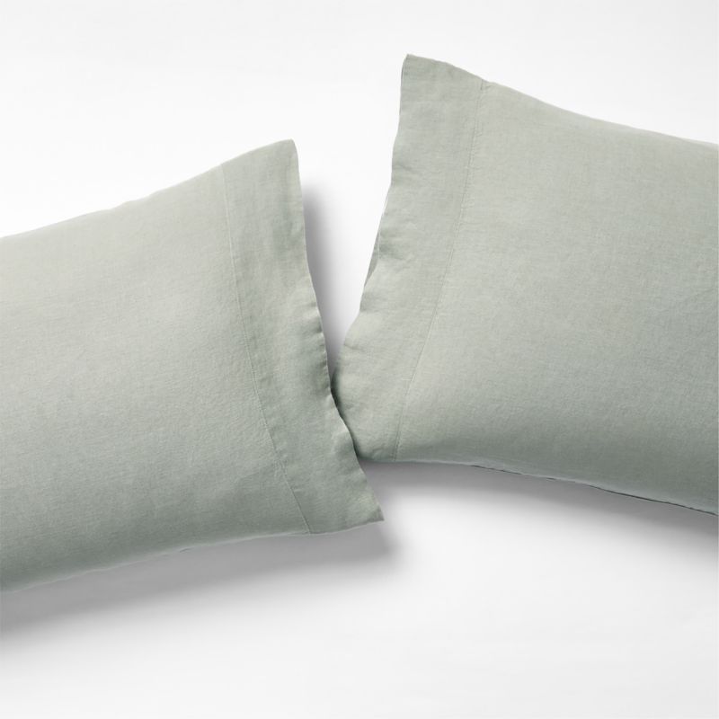 New Natural Hemp Sage Shadow Green Standard Pillowcases, Set of 2 added by Spoak Member
