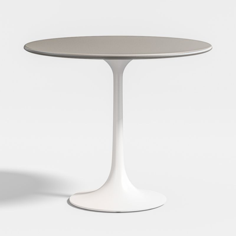 Nero 36" Round Concrete Dining Table with White Base added by Spoak Member