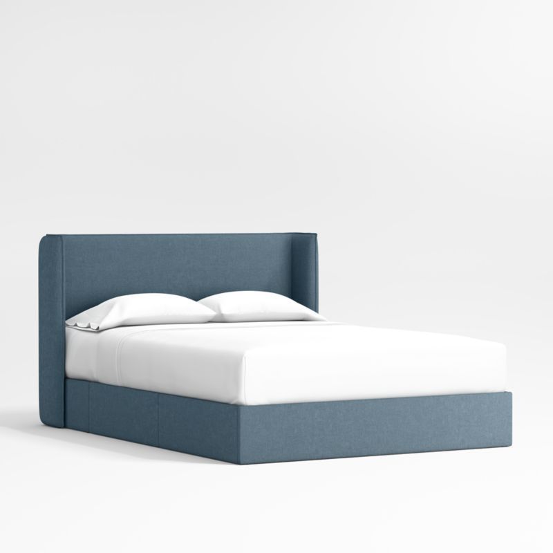 Noa Shelter Denim Blue Upholstered Kids Full Storage Bed added by Spoak Member