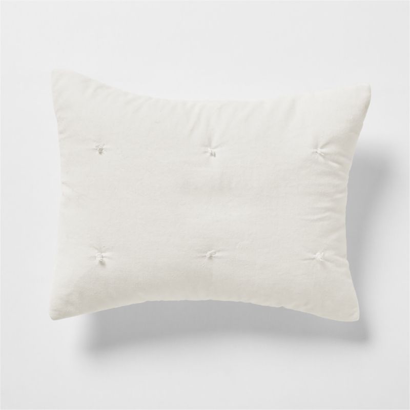 Organic Cotton Linen Velvet Arctic Ivory Standard Bed Pillow Sham added by Spoak Member