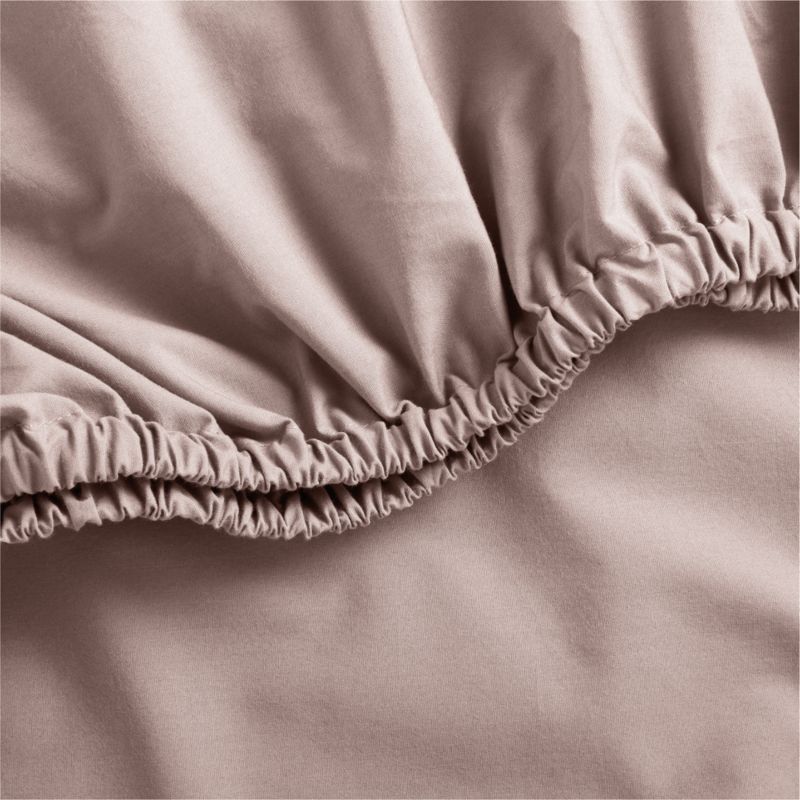 Cozy Cloud Moody Mauve Washed Organic Cotton Baby Crib Fitted Sheet added by Spoak Member
