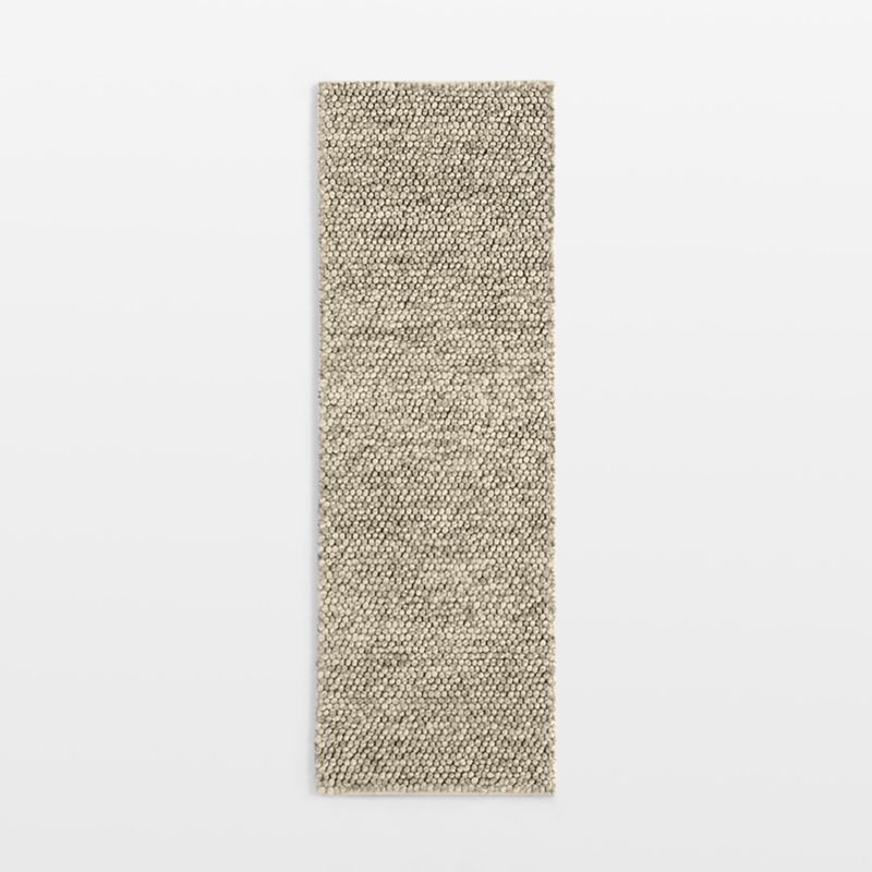 Orly Wool Blend Textured Cream and Grey Runner Rug 2'10"x9' added by Spoak Member