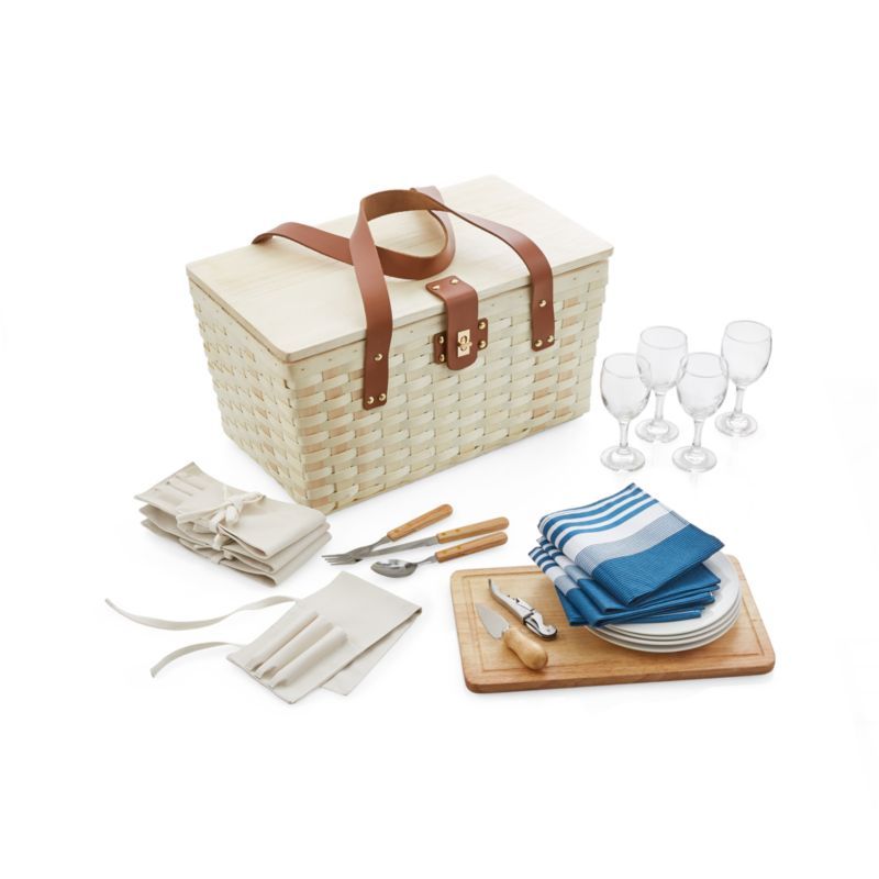 Outfitted Wooden Picnic Basket added by Spoak Member