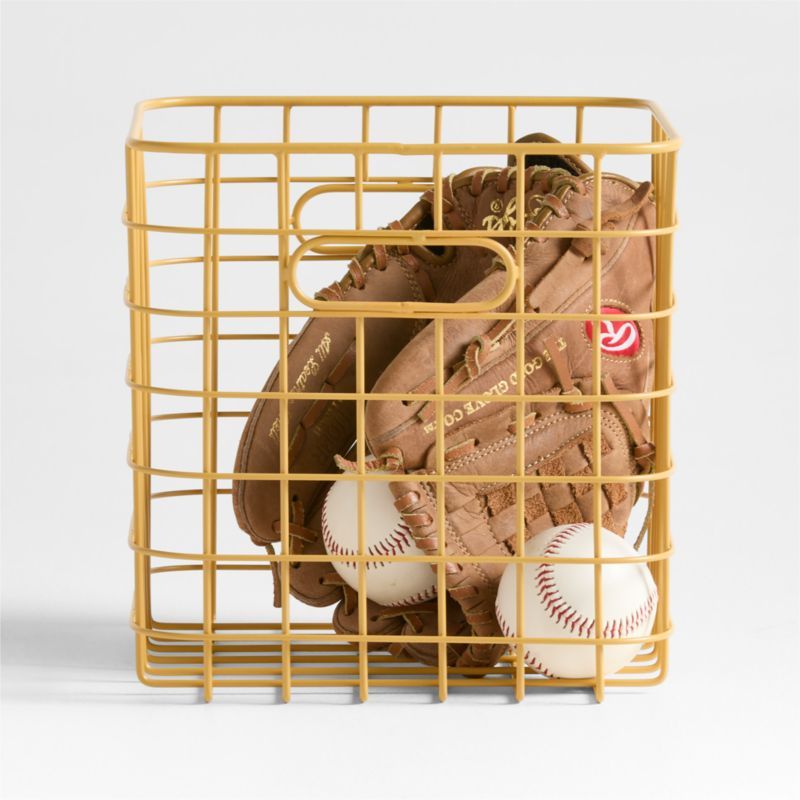 Outline Ochre Wire Metal Storage Bin with Handles added by Spoak Member