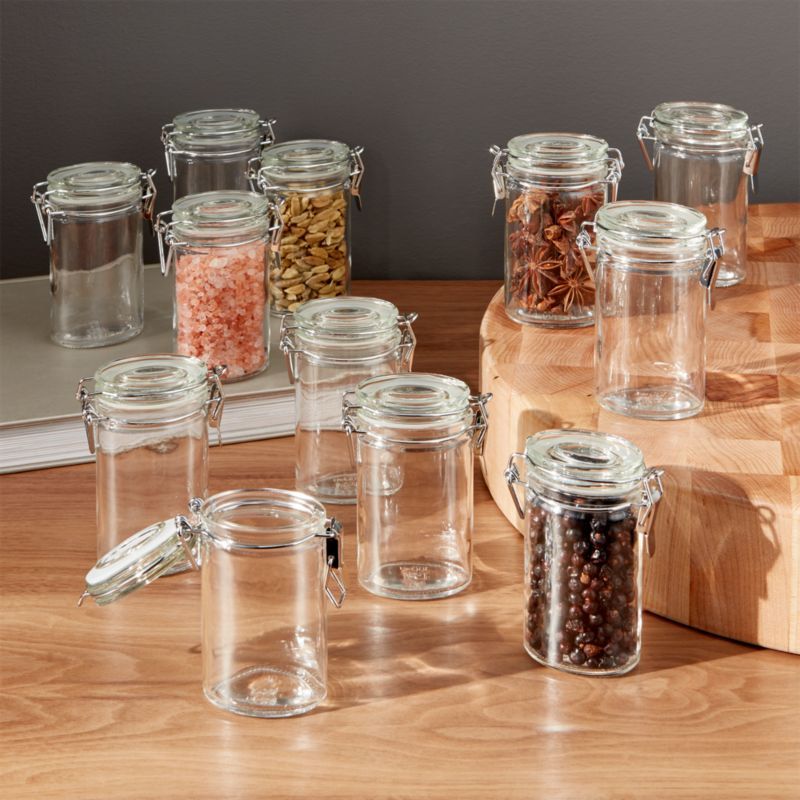 Mini Oval Spice-Herb Jars with Clamp Set of 12 added by Spoak Member