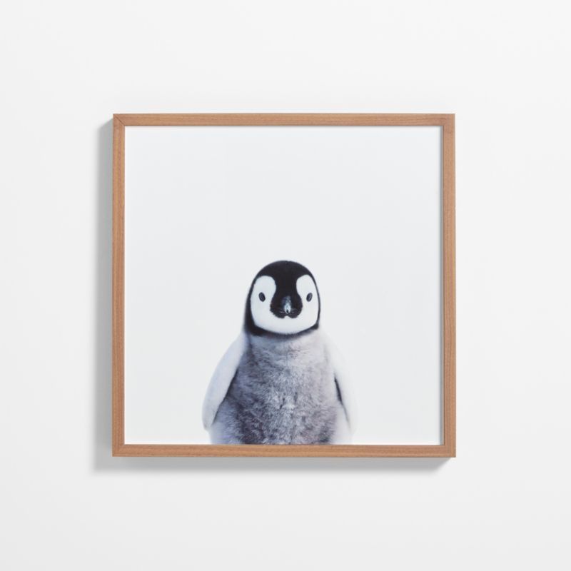 Baby Penguin Walnut Wood Framed Wall Art Print added by Spoak Member