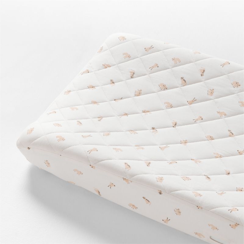 Baby's First Pink Animal Organic Cotton Heathered Jersey Baby Changing Pad Cover added by Spoak Member