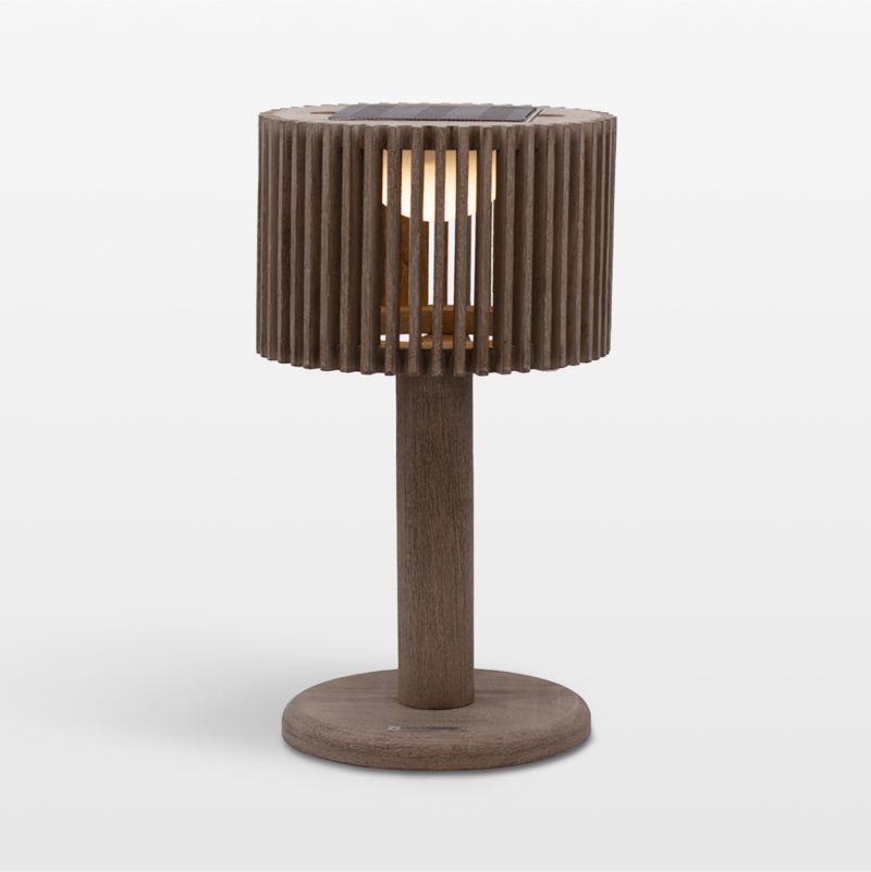 Pixy Weathered Teak LED Solar Outdoor Table Lamp 16" added by Spoak Member