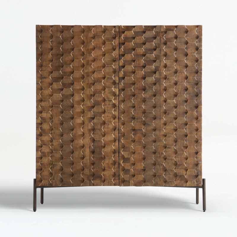 Raffael 39" Carved Wood Bar Cabinet with Storage added by Spoak Member