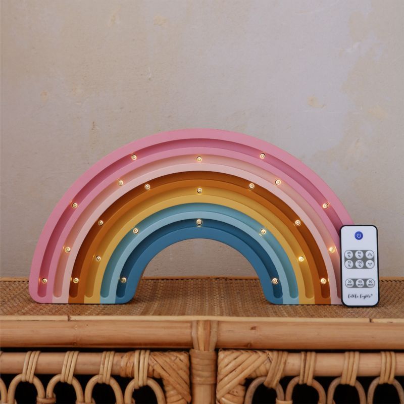 Little Lights Retro Rainbow Kids Wood Table Lamp added by Spoak Member