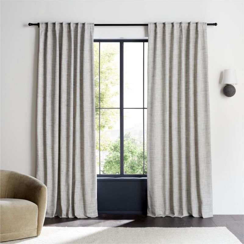 Reid Blue Recycled Fiber Blackout Window Curtain Panel 52"x120" added by Spoak Member