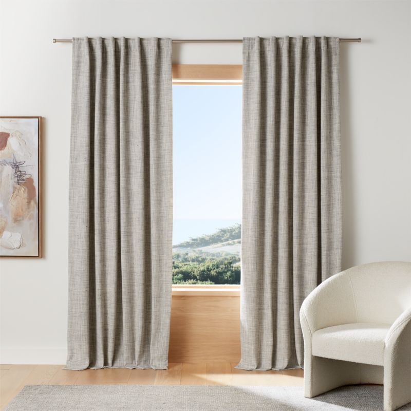 Reid Pebble Grey Recycled Fiber Blackout Window Curtain Panel 52"x96" added by Spoak Member
