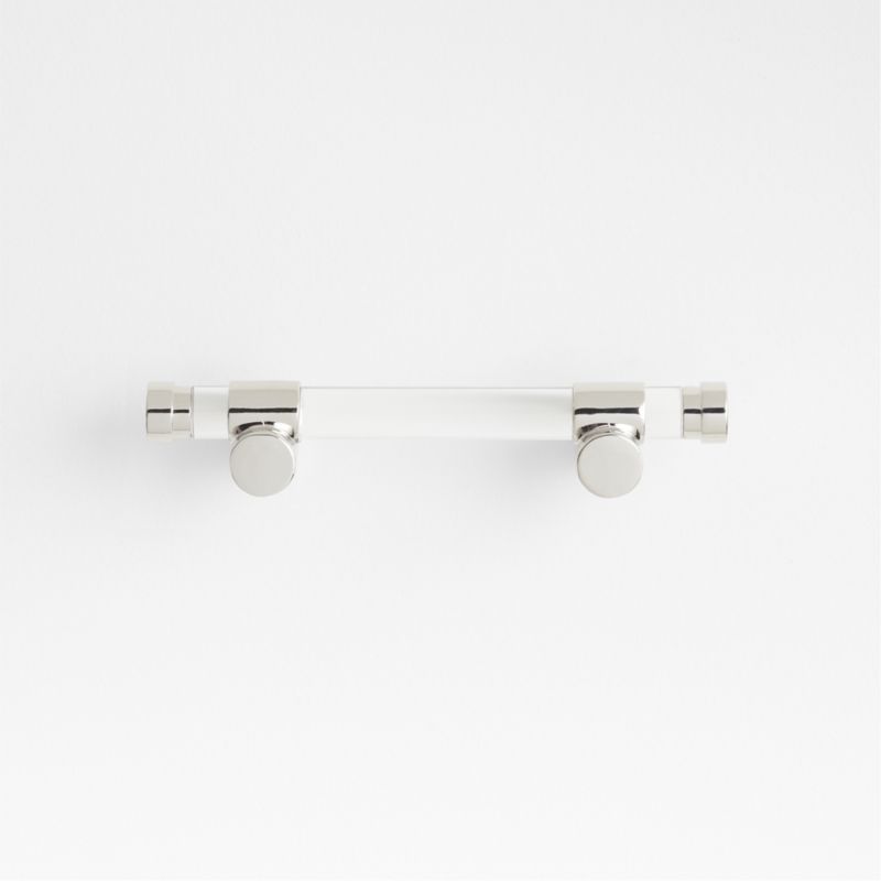 Round Acrylic Chrome Silver Cabinet Drawer Bar Pull 3" added by Spoak Member