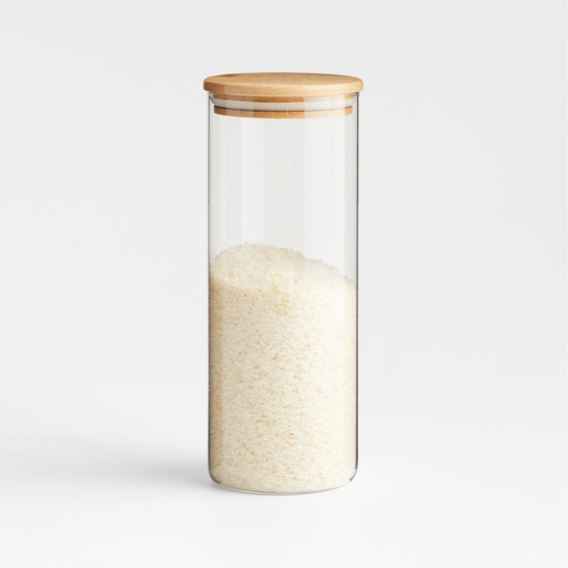 Large Round Glass Canister with Bamboo Lid added by Spoak Member