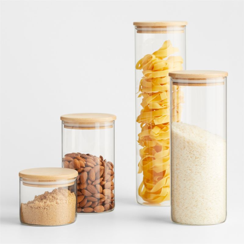 Round Glass Canisters Set with Bamboo Lids added by Spoak Member