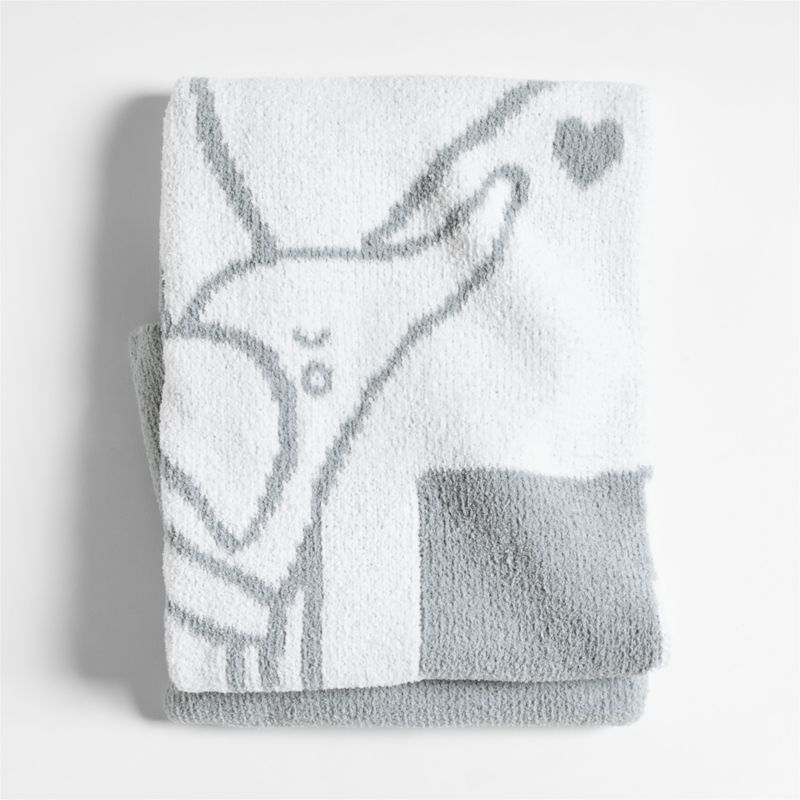Reversible Sleepy Baby Blue Elephant Chenille Baby Stroller Blanket added by Spoak Member