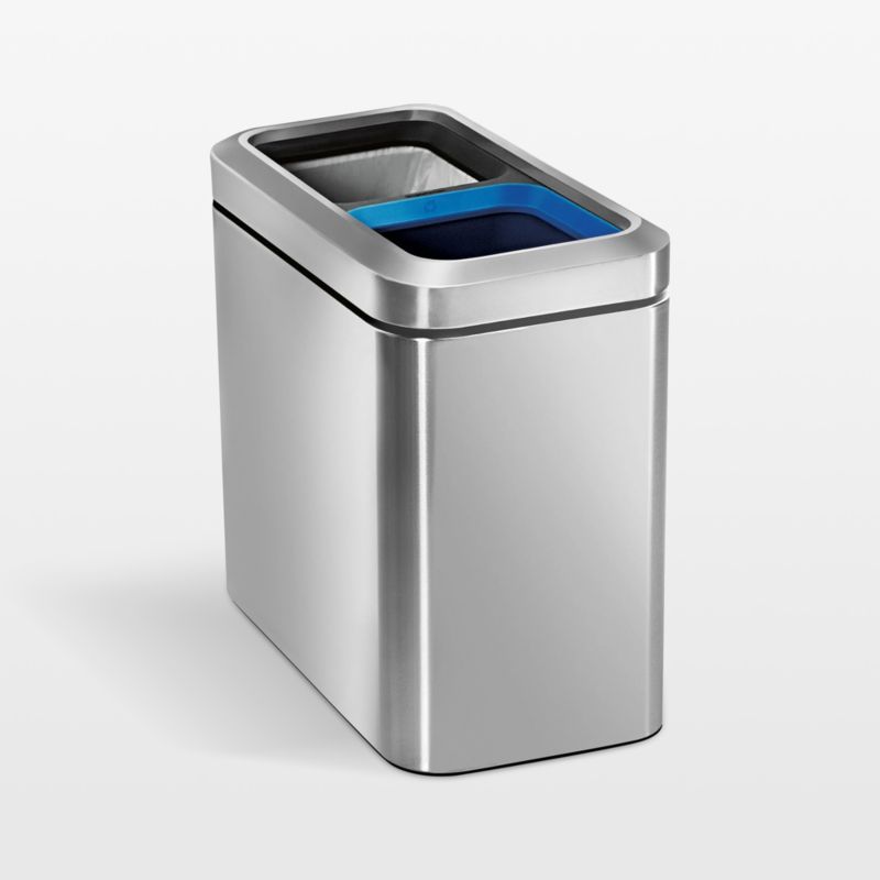 Simplehuman 20-Liter Brushed Stainless Steel Slim Open Recycler Can added by Spoak Member