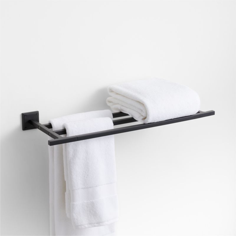Square Edge Matte Black Wall-Mounted Bathroom Towel Rack added by Spoak Member