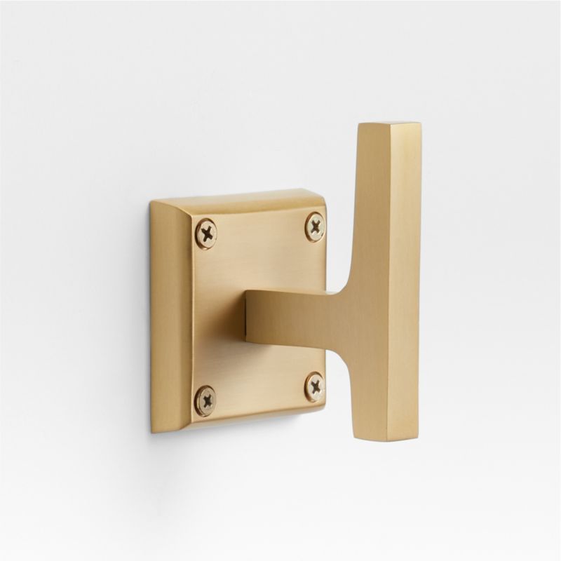Square Edge Brushed Brass Bathroom Towel Hook added by Spoak Member