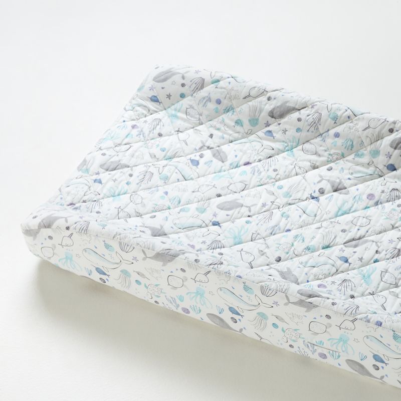 Stay Cool  Sea Organic Cotton Baby Changing Pad Cover added by Spoak Member