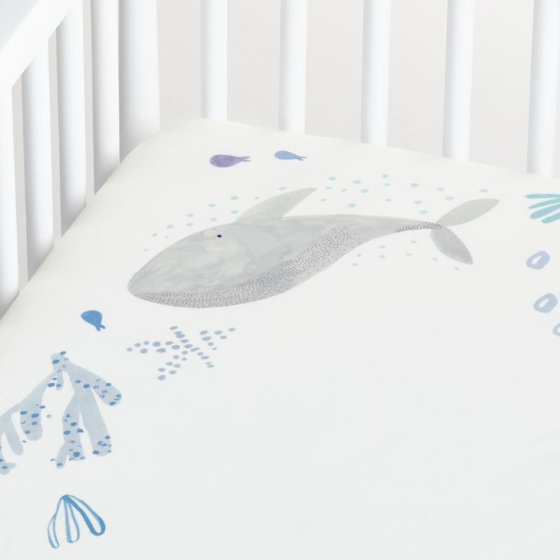 Stay Cool Sea Organic Cotton Baby Crib Fitted Sheet added by Spoak Member