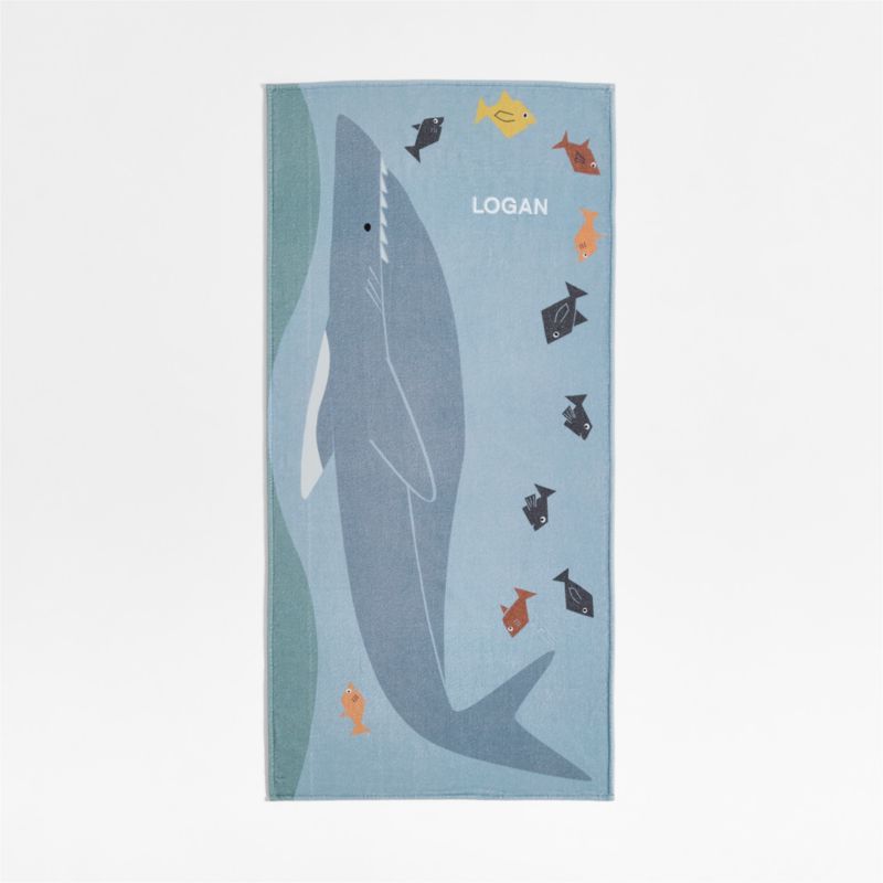 Shark Printed Organic Cotton Kid Beach Towel added by Spoak Member