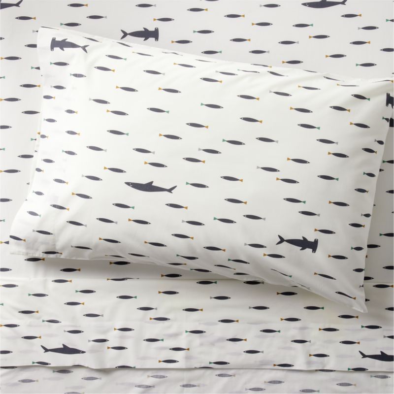 Stay Cool Shark School Organic Cotton Percale Kids Twin Sheet Set added by Spoak Member