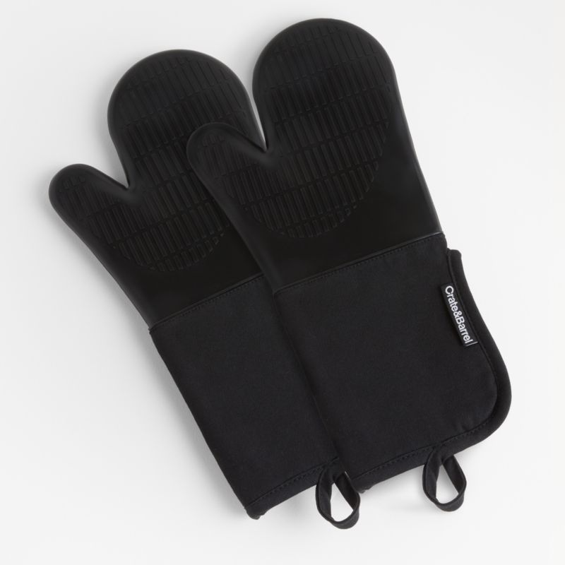 Silicone Black Oven Mitts, Set of 2 added by Spoak Member