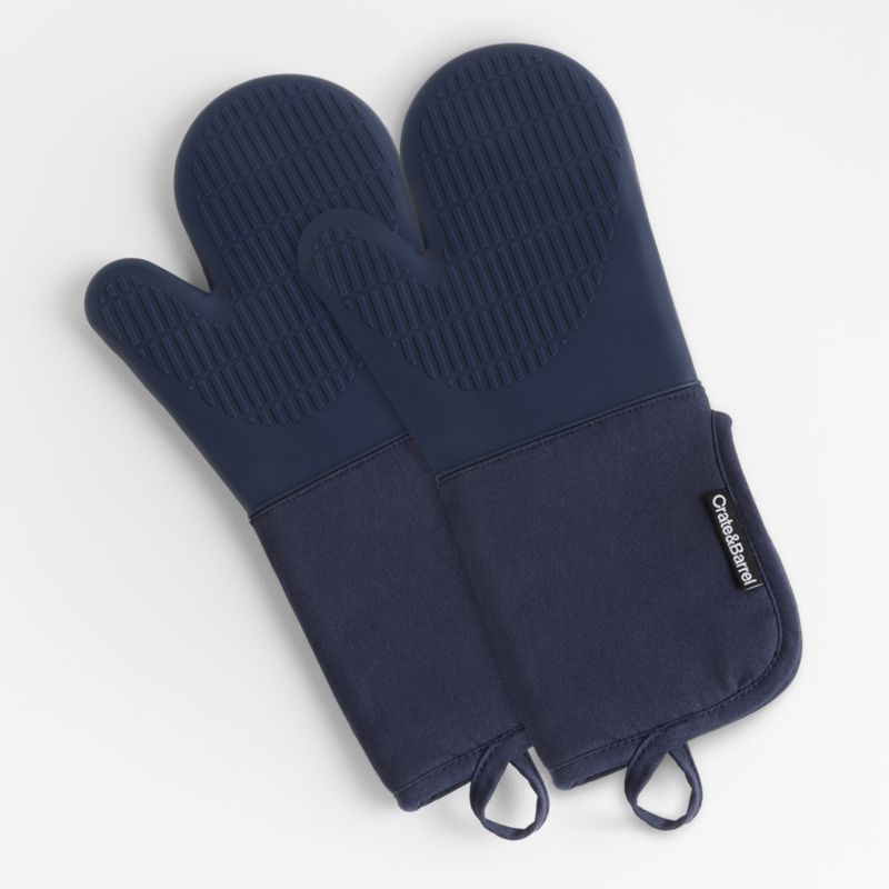 Silicone Blue Oven Mitts, Set of 2 added by Spoak Member