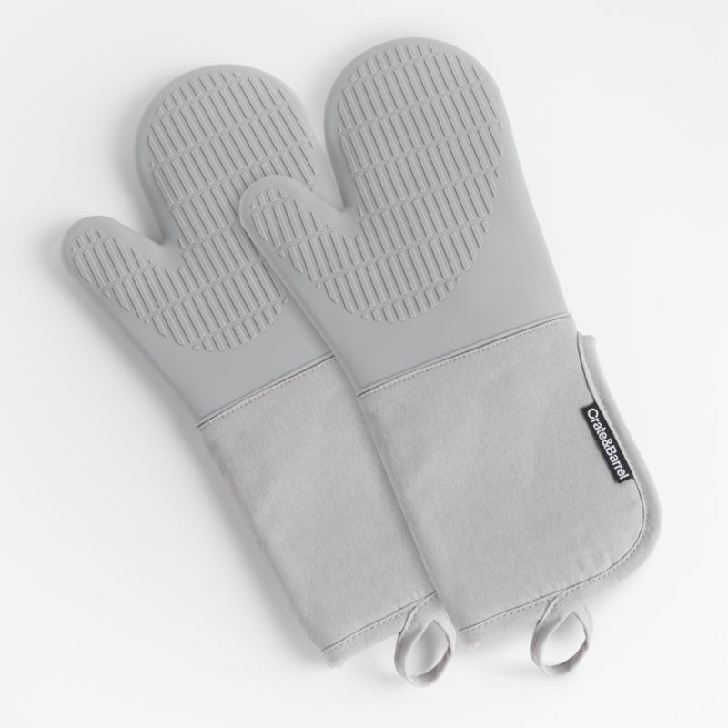 Silicone Grey Oven Mitts, Set of 2 added by Spoak Member