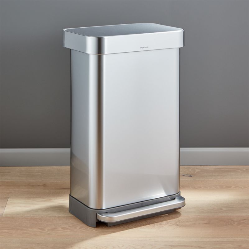 Simplehuman 45 Liter Rectangular Kitchen Trash Can with Liner Pocket, Stainless Steel added by Spoak Member