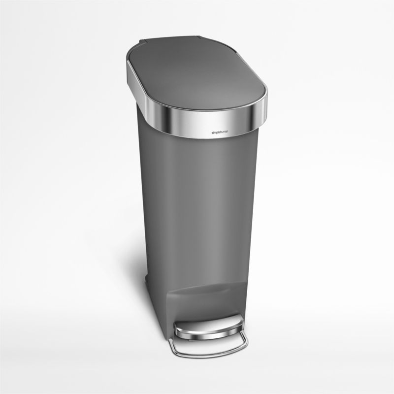 Simplehuman 40 Liter Slim Liner Rim Trash Can, Grey Plastic added by Spoak Member
