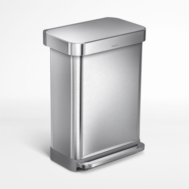 Simplehuman 55 Liter Rectangular Kitchen Trash Can with Liner Pocket, Brushed Stainless Steel added by Spoak Member