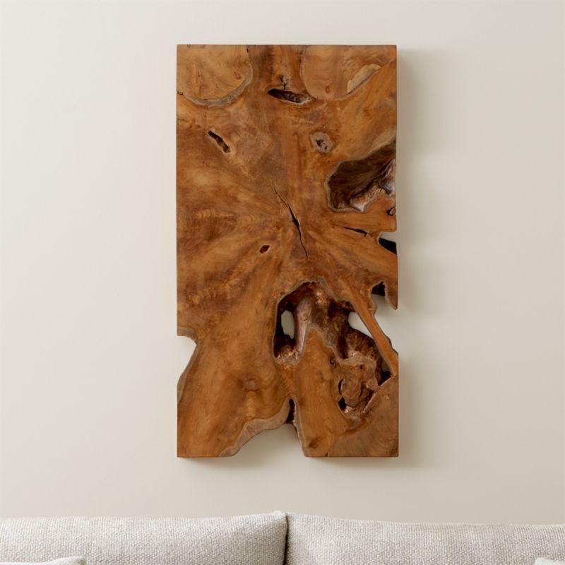 'Slice' Teak Wall Art 19"x35" added by Spoak Member
