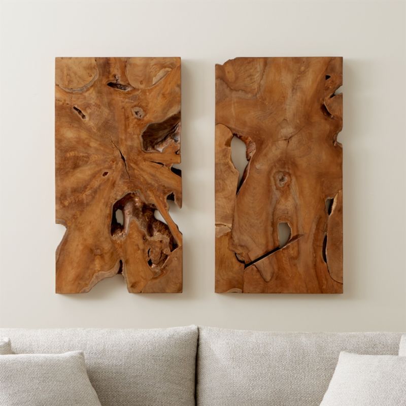 'Slice' Teak Wall Art, Set of Two added by Spoak Member