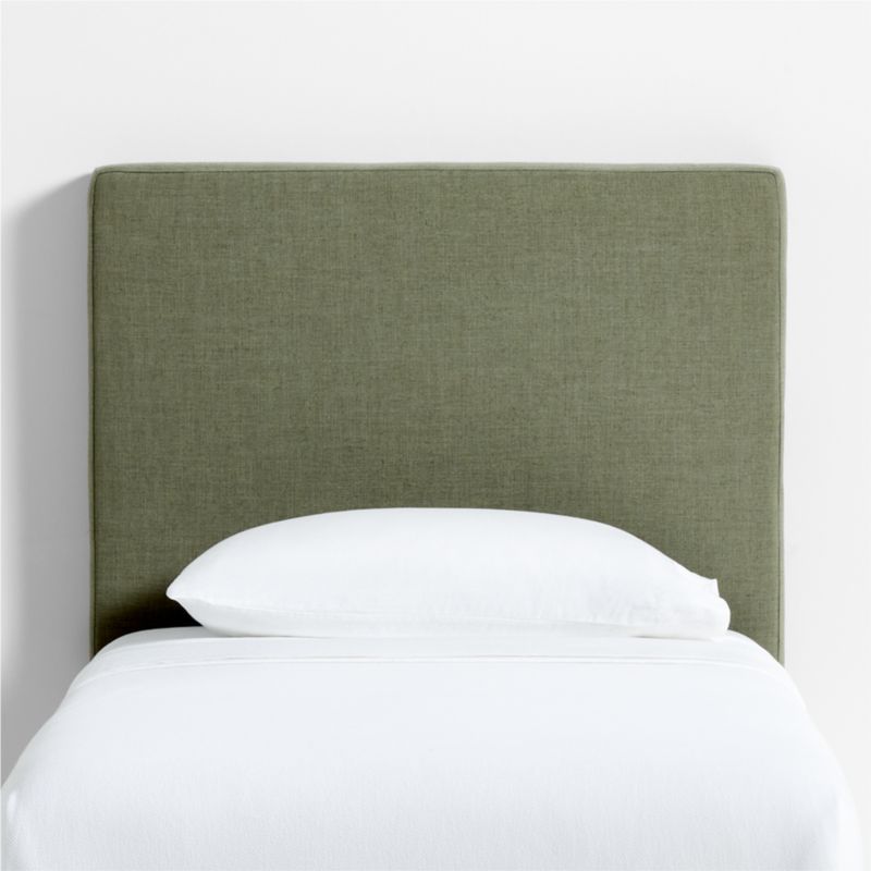Square Linen Green Twin Wall-Mounted Headboard added by Spoak Member