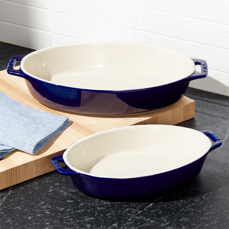 Staub ® Dark Blue 2-Piece Oval Baker Set added by Spoak Member