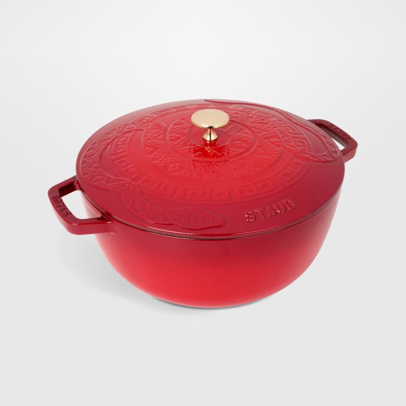 Staub ® 5-Qt. Cherry Cast Iron Essential French Oven with Snake Lid added by Spoak Member