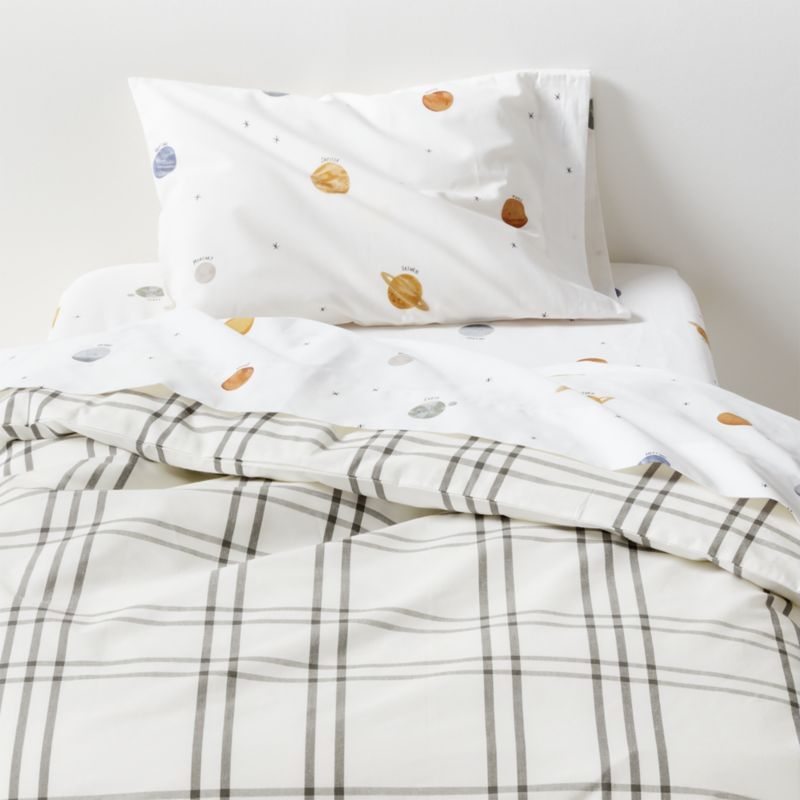 Stax Grey Yarn-Dyed Organic Cotton Toddler Duvet Cover added by Spoak Member