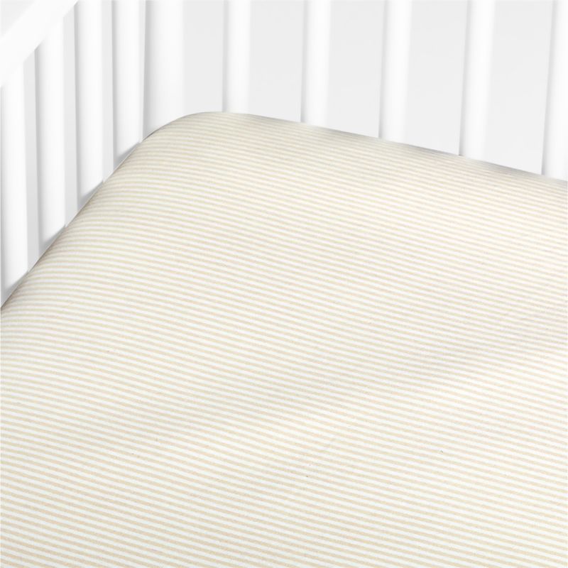 Baby's First Natural Stripe Organic Jersey Baby Crib Fitted Sheet added by Spoak Member