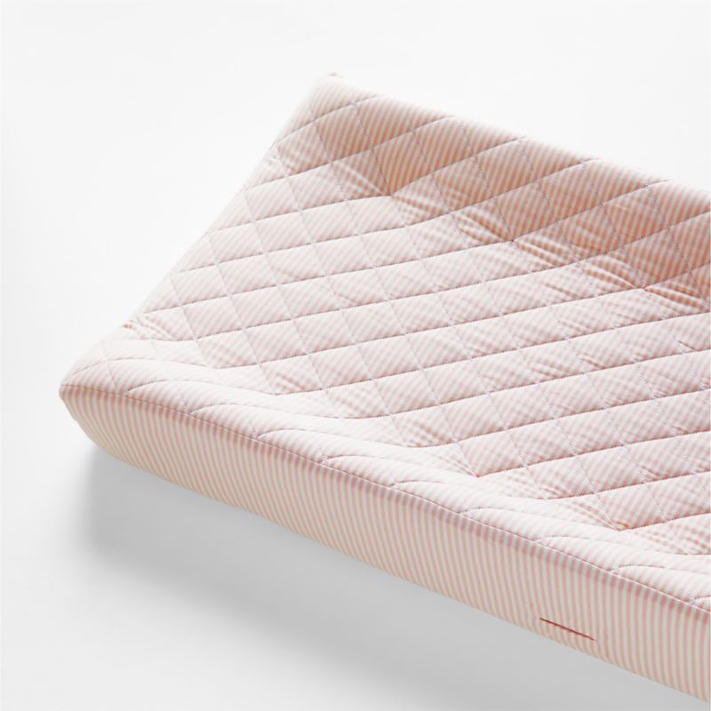 Baby's First Pink Stripe Organic Jersey Baby Changing Pad Cover added by Spoak Member