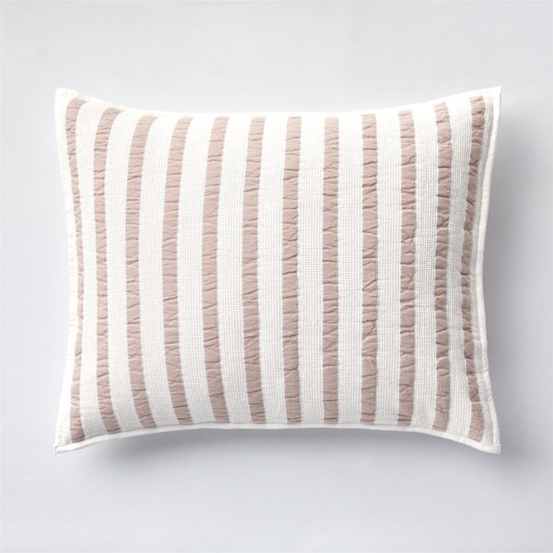 Classic Mauve Striped Waffle Weave Organic Cotton Kids Pillow Sham added by Spoak Member