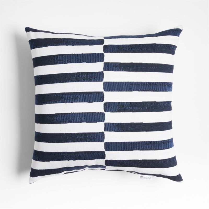 Sunbrella ® 20"x20" Blue Colorblock Outdoor Throw Pillow added by Spoak Member