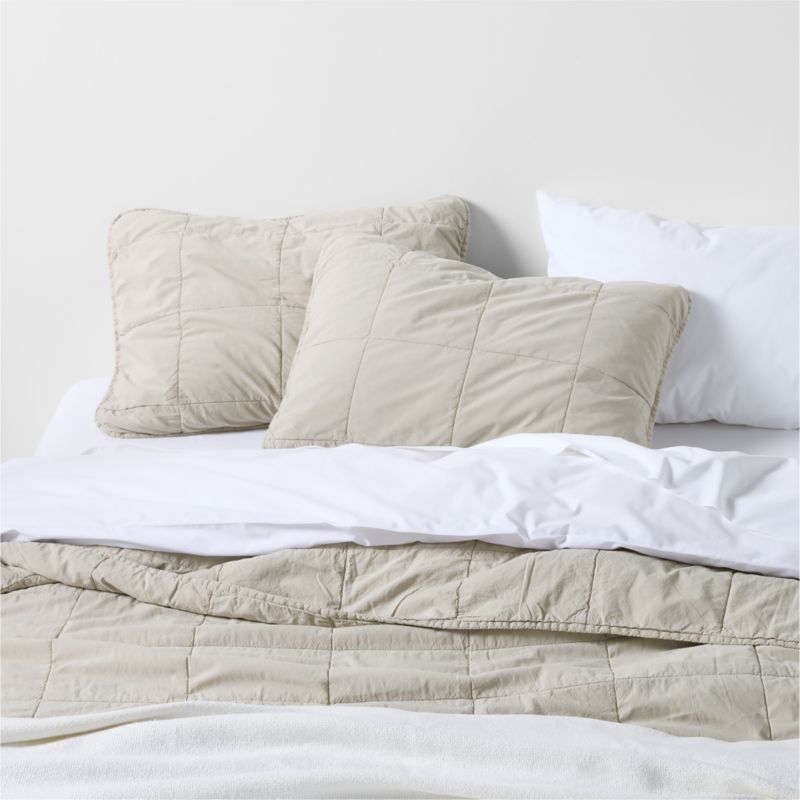 Sunwashed Organic Cotton Fog Grey Twin/Twin XL Box Quilt added by Spoak Member