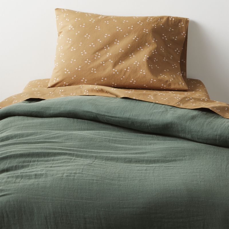 Supersoft Pine Green Organic Cotton Gauze Toddler Duvet Cover added by Spoak Member
